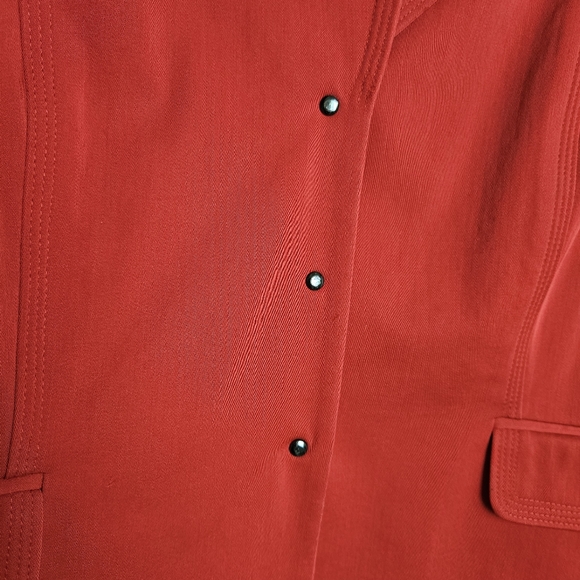 Tahari Women's Red Wool Blend Blazer Size 10 - Picture 4 of 13